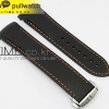 Rubber Strap For 45mm Ceramic Planet Ocean Black/Orange OM / 오메가 플래닛 오션 러버 스트랩 블랙/오렌지 22MM - om138