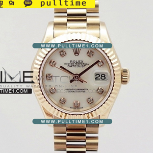 [SWISS ETA 2671] Rolex DateJust 28mm Ladies RG bp Best Edition - 롤렉스 데이져스트 여성용 - RL1036