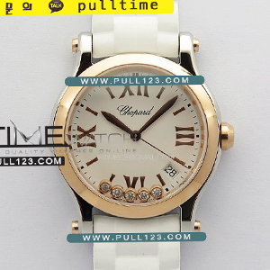 [SWISS QUARTZ] Chopard Happy Sport Diamond SS/RG 33.5mm BV 1:1 Best Edition - 쇼파드 해피 스포츠 다이아몬드 베스트에디션