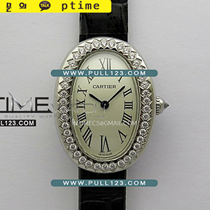 [SWISS QUARTZ] Cartier Baignoire Watch Diamond Bezel SS AF Best Editionn - 까르띠에 베누아 베스트에디션