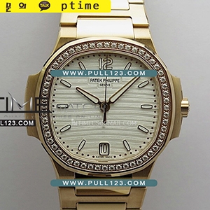 [324SC MOVE] Patek Philippe Nautilus 7118/1200R-010 New Version Ladies RG Diamonds DDF 1:1 Best Edition - 파텍필립 노틸러스 여성용 베스트에디션