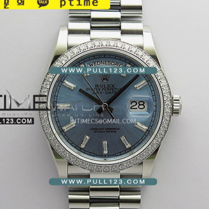 [2836 MOVE] Rolex DayDate 36mm 128349 904L SS Gain Weight KF 1:1 Best Edition - 로렉스 데이데이트 베스트에디션 무게추가버전