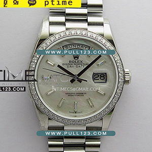 [2836 MOVE] Rolex DayDate 36mm 128349 904L SS Gain Weight KF 1:1 Best Edition - 로렉스 데이데이트 베스트에디션 무게추가버전