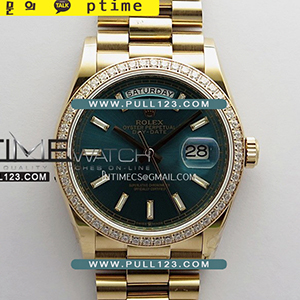 [2836 MOVE] Rolex DayDate 36mm 128345 904L RG Gain Weight KF 1:1 Best Edition - 로렉스 데이데이트 베스트에디션 무게추가버전